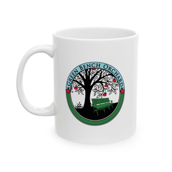 Green Bench Orchard Ceramic Mug, (11oz)
